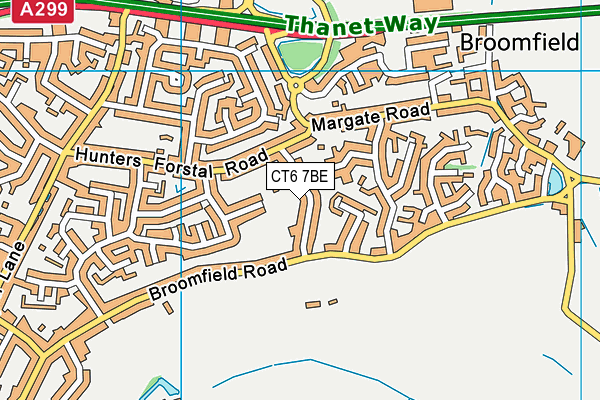 CT6 7BE map - OS VectorMap District (Ordnance Survey)