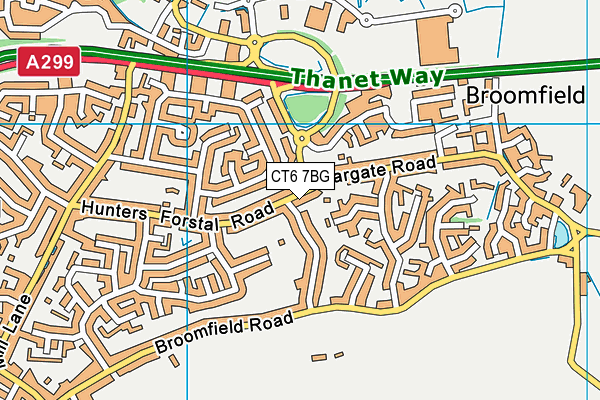 CT6 7BG map - OS VectorMap District (Ordnance Survey)