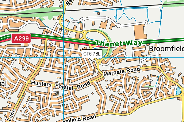 CT6 7BL map - OS VectorMap District (Ordnance Survey)