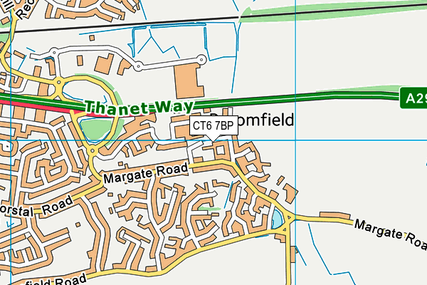 CT6 7BP map - OS VectorMap District (Ordnance Survey)