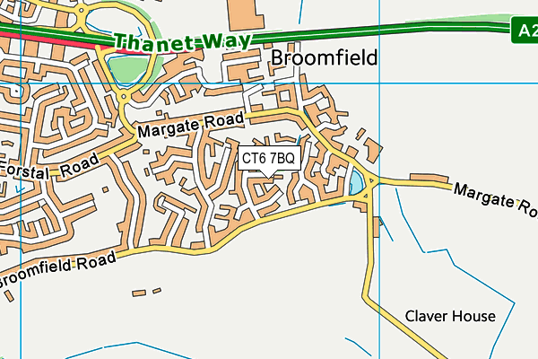 CT6 7BQ map - OS VectorMap District (Ordnance Survey)