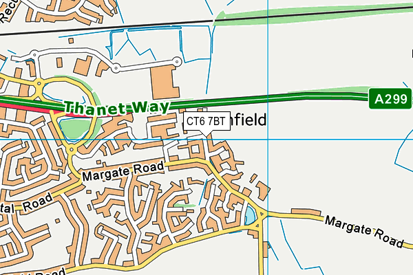 CT6 7BT map - OS VectorMap District (Ordnance Survey)