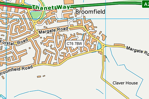 CT6 7BW map - OS VectorMap District (Ordnance Survey)