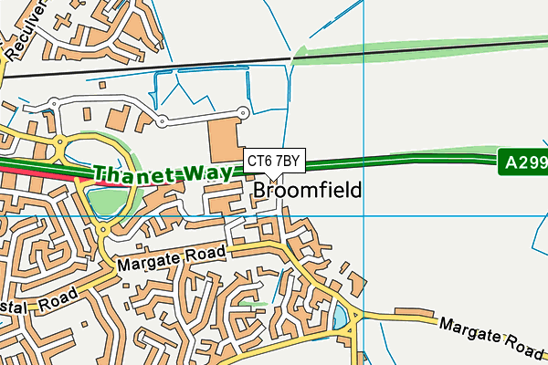CT6 7BY map - OS VectorMap District (Ordnance Survey)