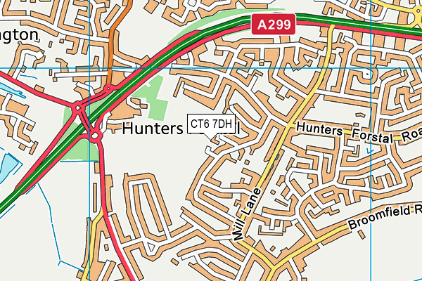 CT6 7DH map - OS VectorMap District (Ordnance Survey)