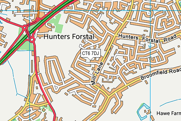 CT6 7DJ map - OS VectorMap District (Ordnance Survey)