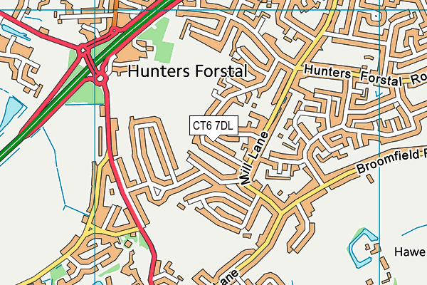 CT6 7DL map - OS VectorMap District (Ordnance Survey)