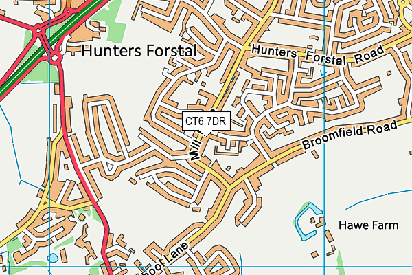 CT6 7DR map - OS VectorMap District (Ordnance Survey)