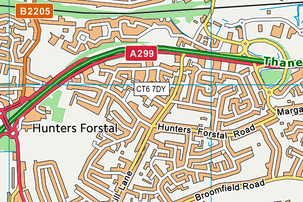 CT6 7DY map - OS VectorMap District (Ordnance Survey)