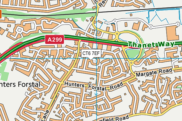 CT6 7EF map - OS VectorMap District (Ordnance Survey)