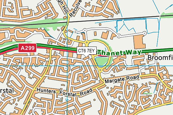 CT6 7EY map - OS VectorMap District (Ordnance Survey)