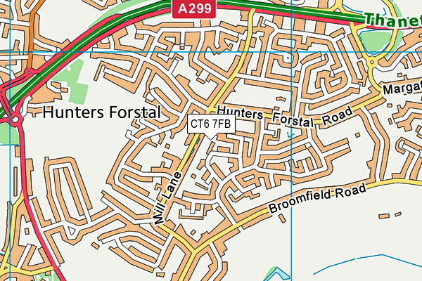 CT6 7FB map - OS VectorMap District (Ordnance Survey)