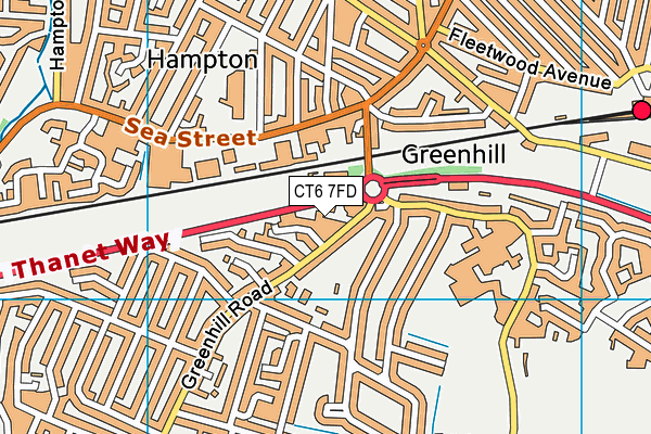 CT6 7FD map - OS VectorMap District (Ordnance Survey)