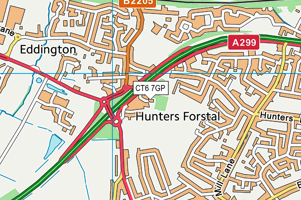 CT6 7GP map - OS VectorMap District (Ordnance Survey)