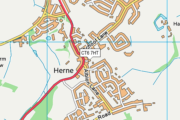 CT6 7HT map - OS VectorMap District (Ordnance Survey)