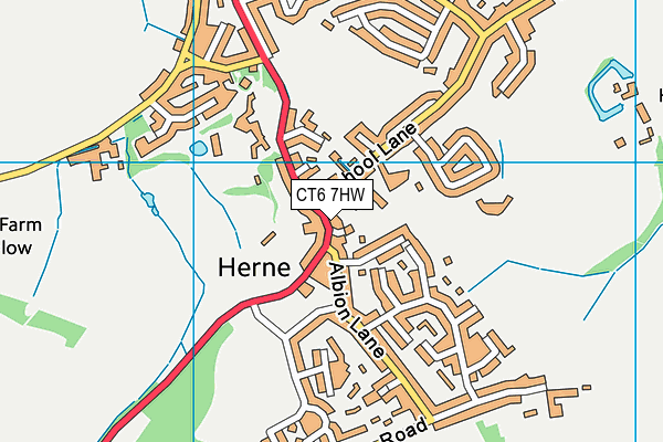 CT6 7HW map - OS VectorMap District (Ordnance Survey)