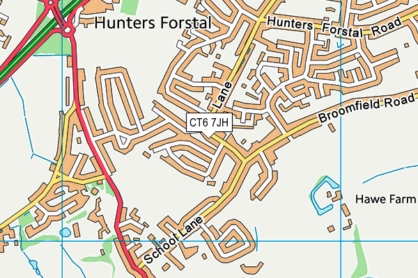 CT6 7JH map - OS VectorMap District (Ordnance Survey)
