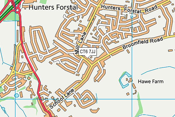 CT6 7JJ map - OS VectorMap District (Ordnance Survey)