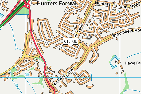 CT6 7JL map - OS VectorMap District (Ordnance Survey)