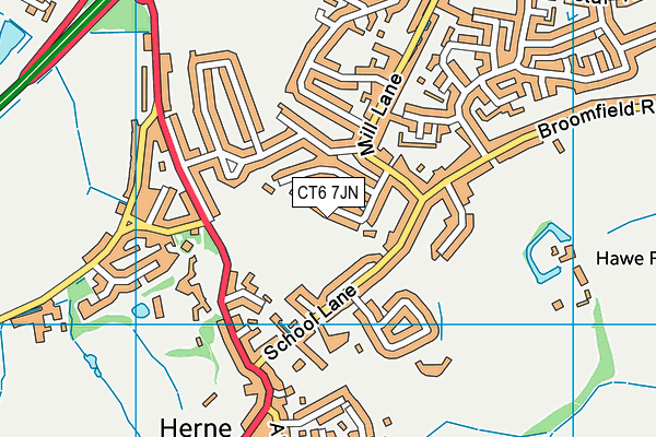 CT6 7JN map - OS VectorMap District (Ordnance Survey)