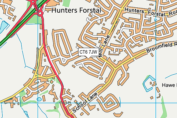 CT6 7JW map - OS VectorMap District (Ordnance Survey)