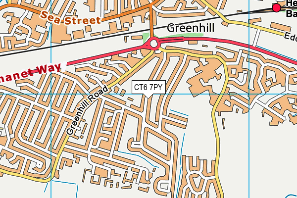 CT6 7PY map - OS VectorMap District (Ordnance Survey)