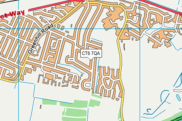 CT6 7QA map - OS VectorMap District (Ordnance Survey)