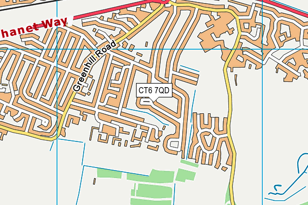 CT6 7QD map - OS VectorMap District (Ordnance Survey)