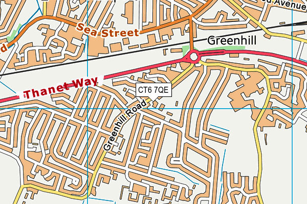 CT6 7QE map - OS VectorMap District (Ordnance Survey)