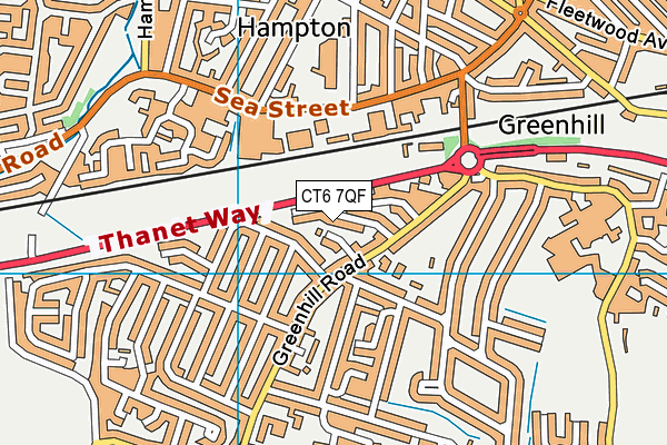 CT6 7QF map - OS VectorMap District (Ordnance Survey)