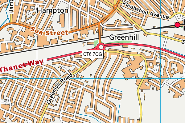 CT6 7QG map - OS VectorMap District (Ordnance Survey)