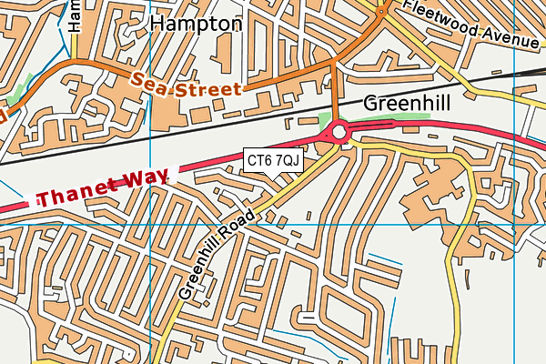 CT6 7QJ map - OS VectorMap District (Ordnance Survey)