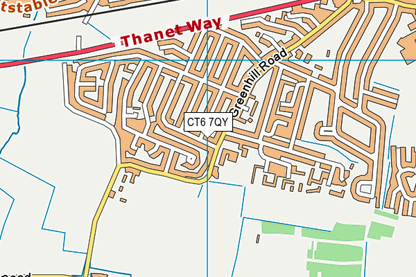 CT6 7QY map - OS VectorMap District (Ordnance Survey)