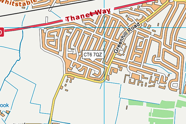 CT6 7QZ map - OS VectorMap District (Ordnance Survey)