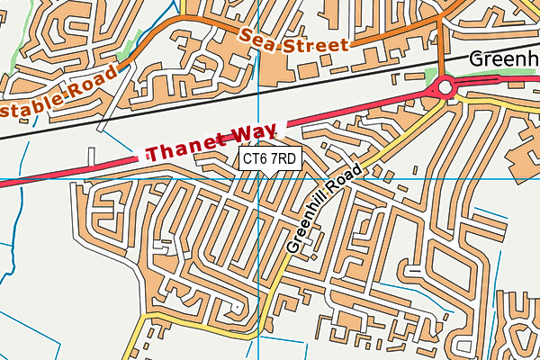 CT6 7RD map - OS VectorMap District (Ordnance Survey)