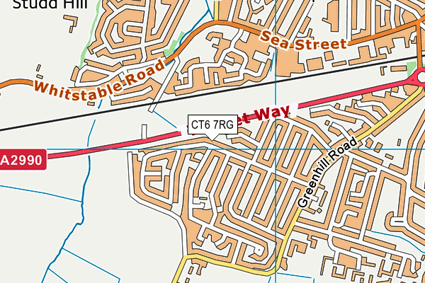 CT6 7RG map - OS VectorMap District (Ordnance Survey)