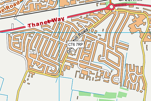 CT6 7RP map - OS VectorMap District (Ordnance Survey)