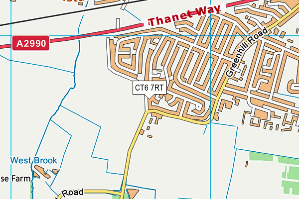 CT6 7RT map - OS VectorMap District (Ordnance Survey)