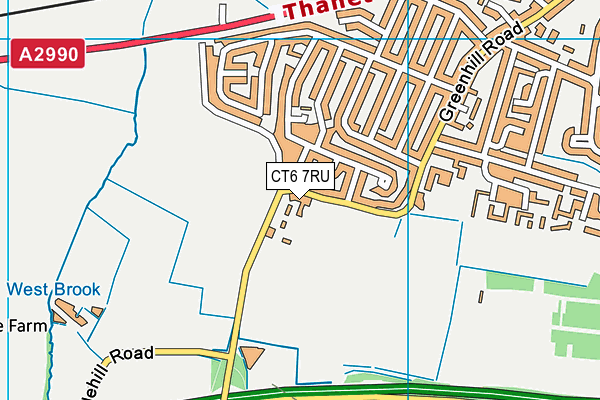 CT6 7RU map - OS VectorMap District (Ordnance Survey)