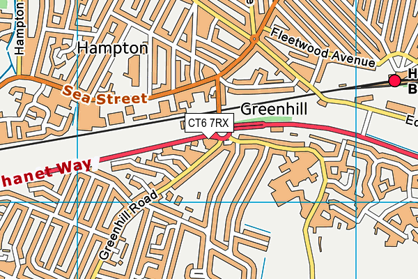 CT6 7RX map - OS VectorMap District (Ordnance Survey)