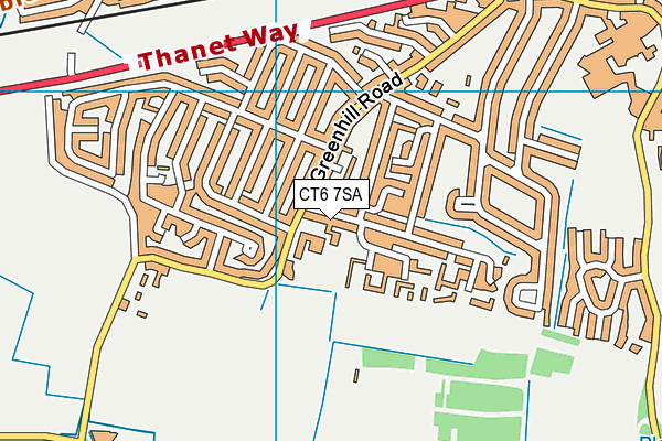 CT6 7SA map - OS VectorMap District (Ordnance Survey)