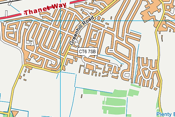 CT6 7SB map - OS VectorMap District (Ordnance Survey)