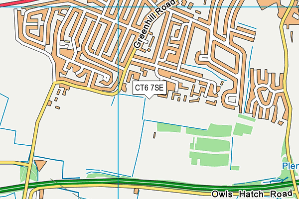 CT6 7SE map - OS VectorMap District (Ordnance Survey)