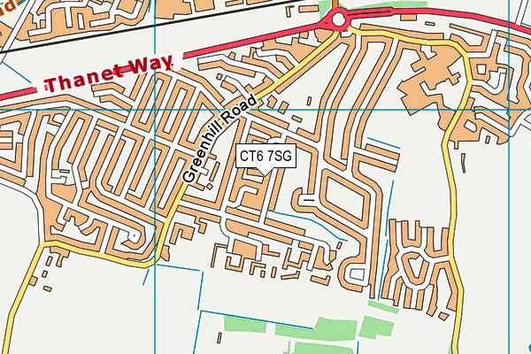 CT6 7SG map - OS VectorMap District (Ordnance Survey)