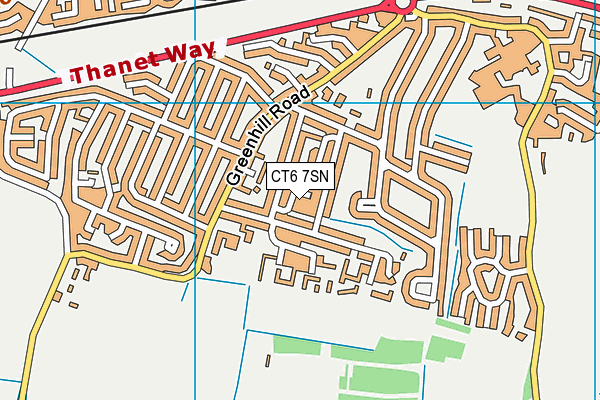 CT6 7SN map - OS VectorMap District (Ordnance Survey)