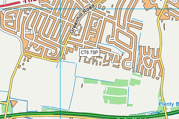 CT6 7SP map - OS VectorMap District (Ordnance Survey)