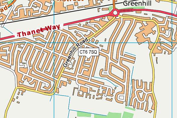 CT6 7SQ map - OS VectorMap District (Ordnance Survey)