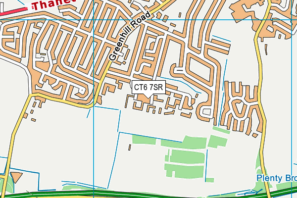 CT6 7SR map - OS VectorMap District (Ordnance Survey)