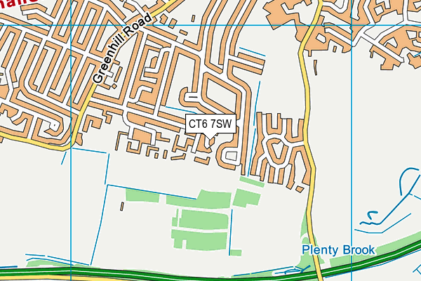 CT6 7SW map - OS VectorMap District (Ordnance Survey)