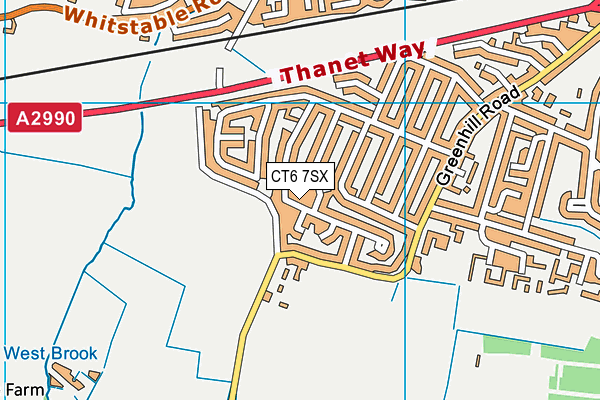 CT6 7SX map - OS VectorMap District (Ordnance Survey)